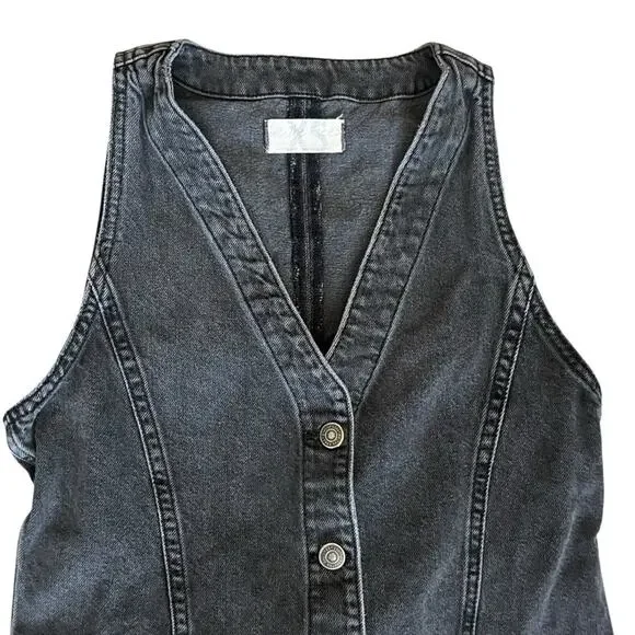 FP We The Free Women’s Out Of Office Vest Dress Return To Sender Washed Black XS - Picture 3 of 10